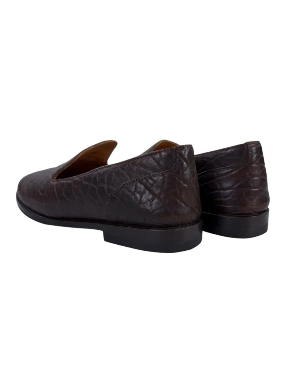 TECOVAS Monterrey Slip-On Loafers Mens Size 11D Hickory Brown Bison Leather